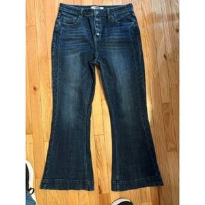 Rock & Roll Denim High Rise Jeans Dark Wash Button Fly W32 L30 W8H2685 T5614